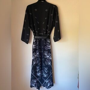 Tucker Full Length Silk Robe, Size Large